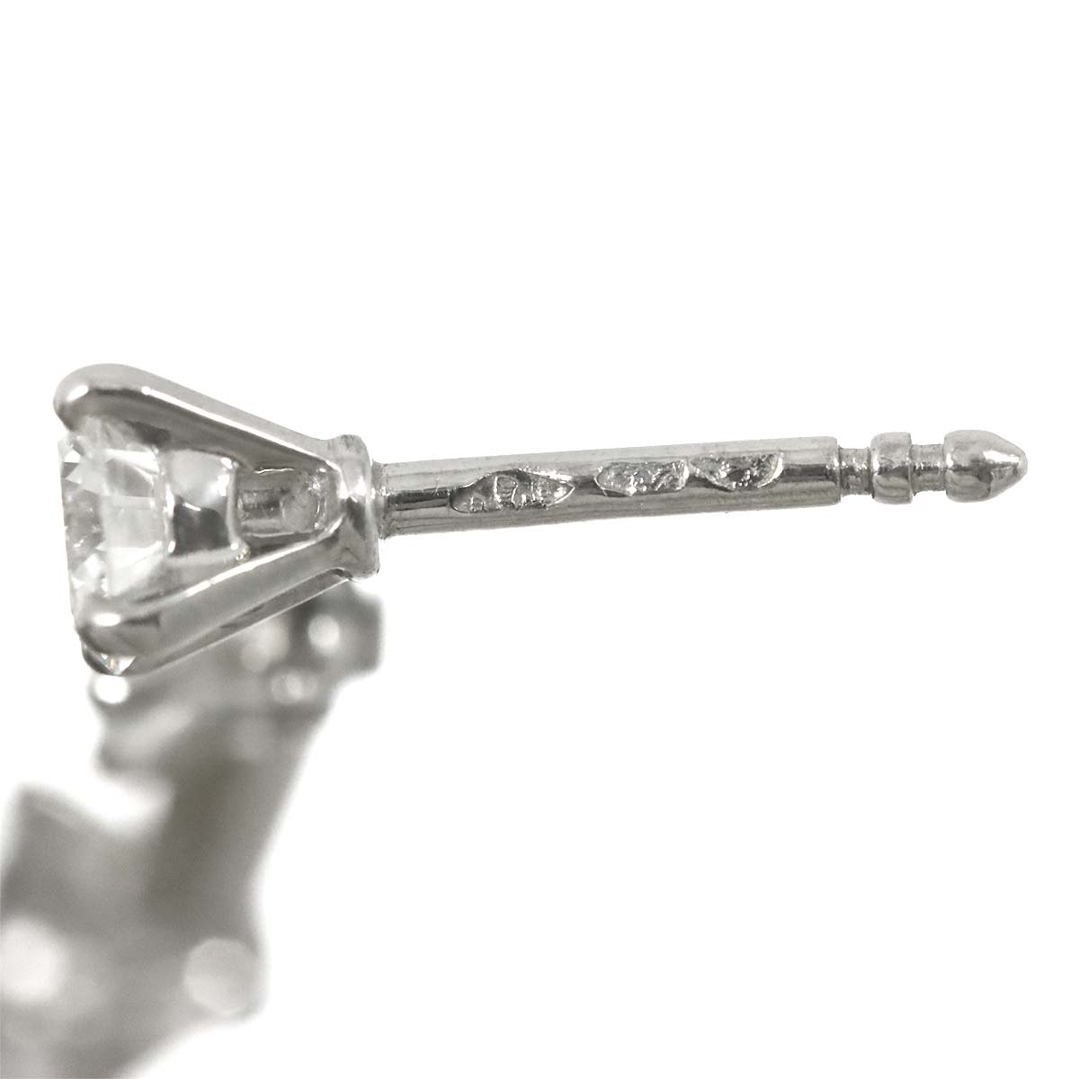 BOUCHERON Diamond Earring Pierced Pt 18K WG 750