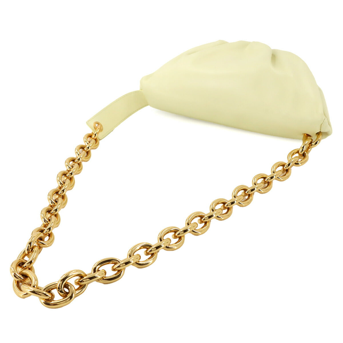 The Chain Pouch Body Bag Leather Yellow 651445