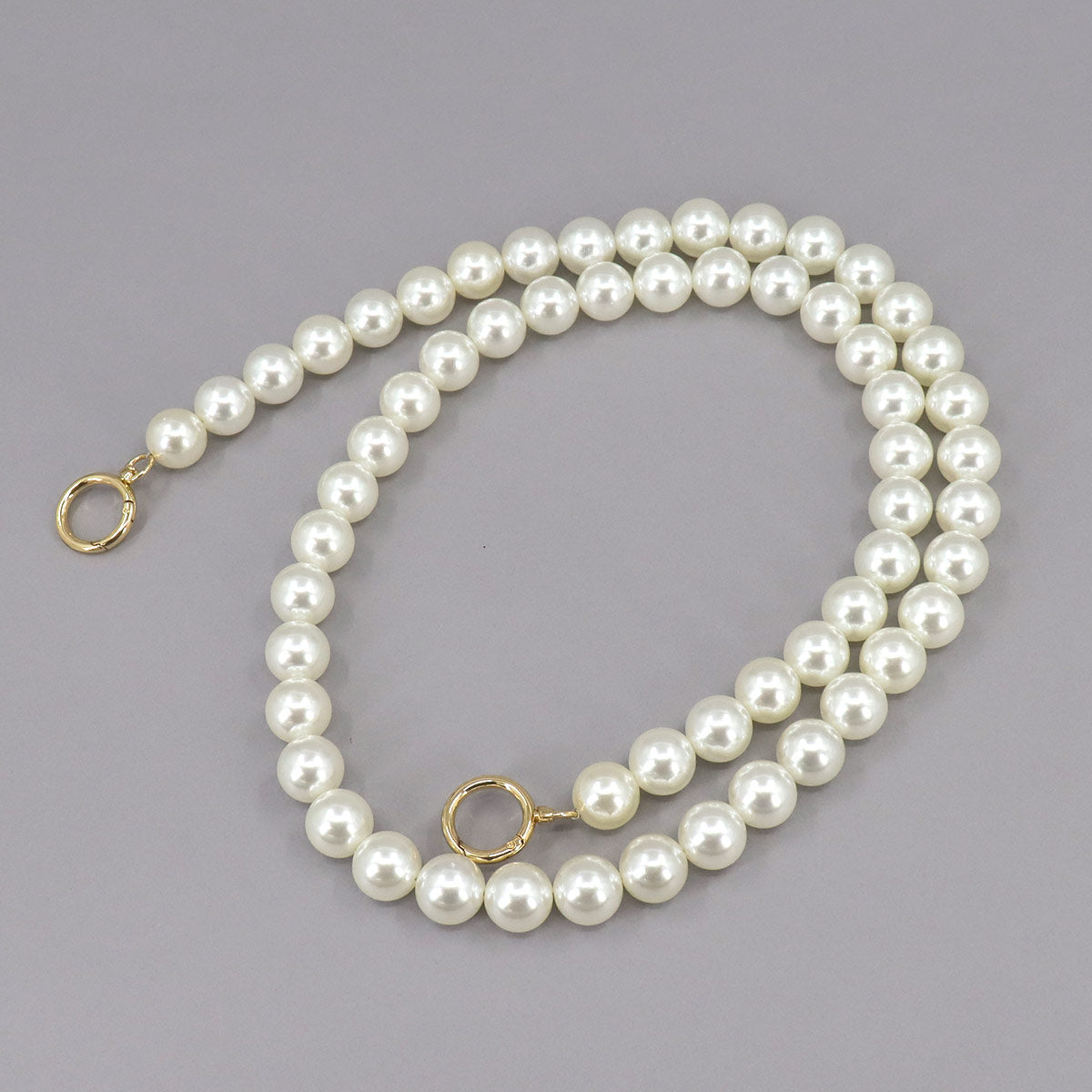 Beads Shoulder Strap White Gold Accessory