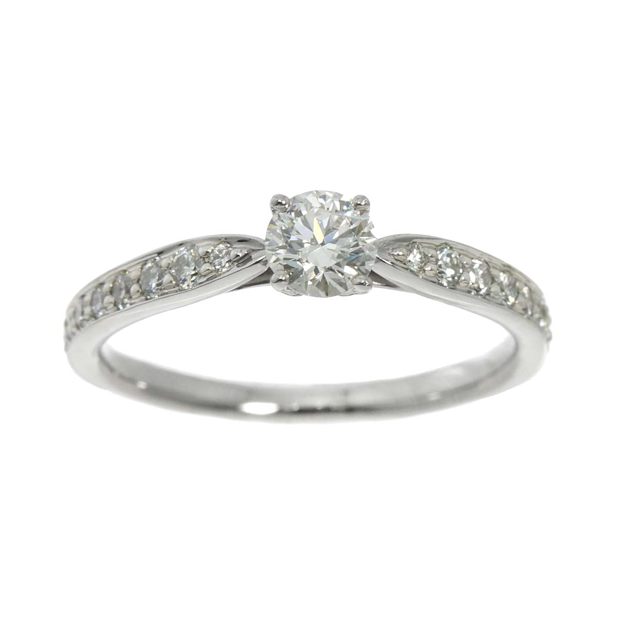 TIFFANY Co. Harmony Diamond 0.27ct G/VVS2/3EX Ring Platinum Size4.5(US)