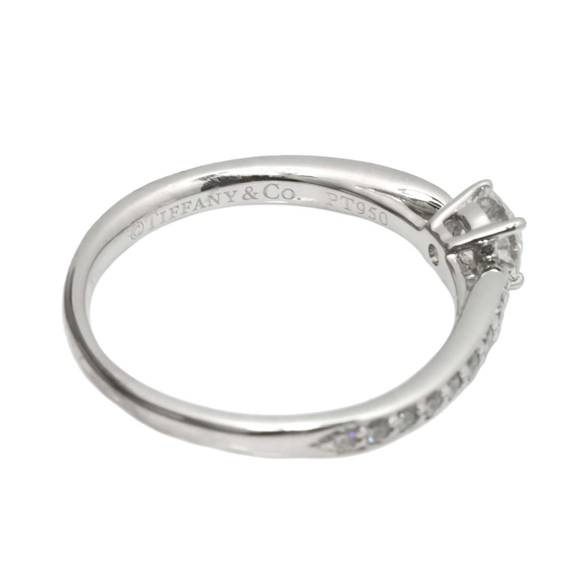 TIFFANY Co. Harmony Diamond 0.27ct G/VVS2/3EX Ring Platinum Size4.5(US)