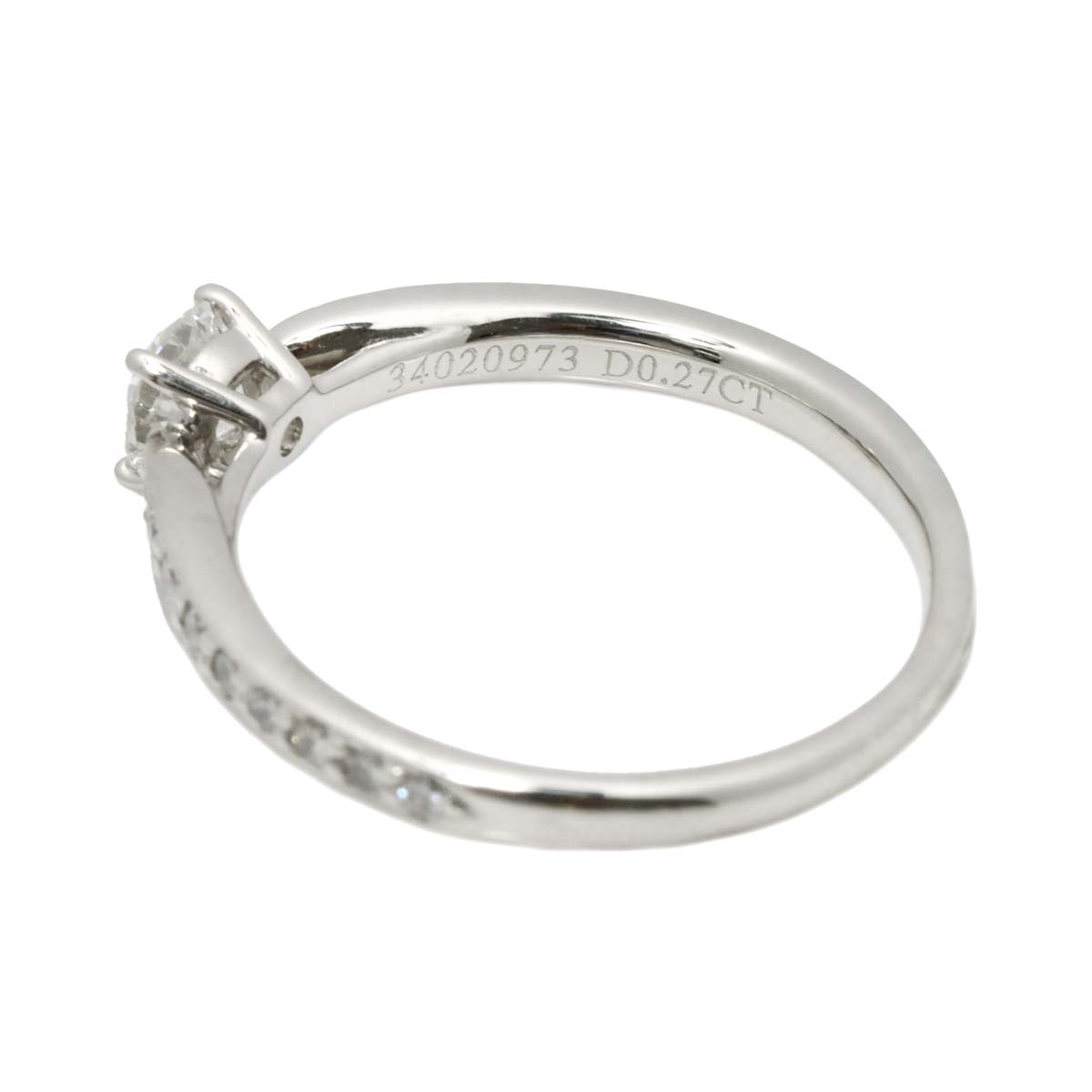 TIFFANY Co. Harmony Diamond 0.27ct G/VVS2/3EX Ring Platinum Size4.5(US)