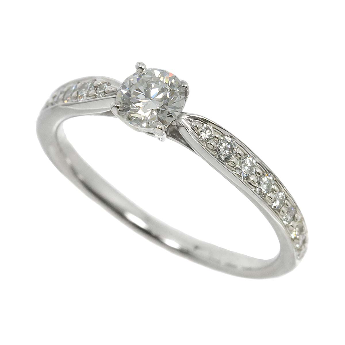 TIFFANY Co. Harmony Diamond 0.27ct G/VVS2/3EX Ring Platinum Size4.5(US)