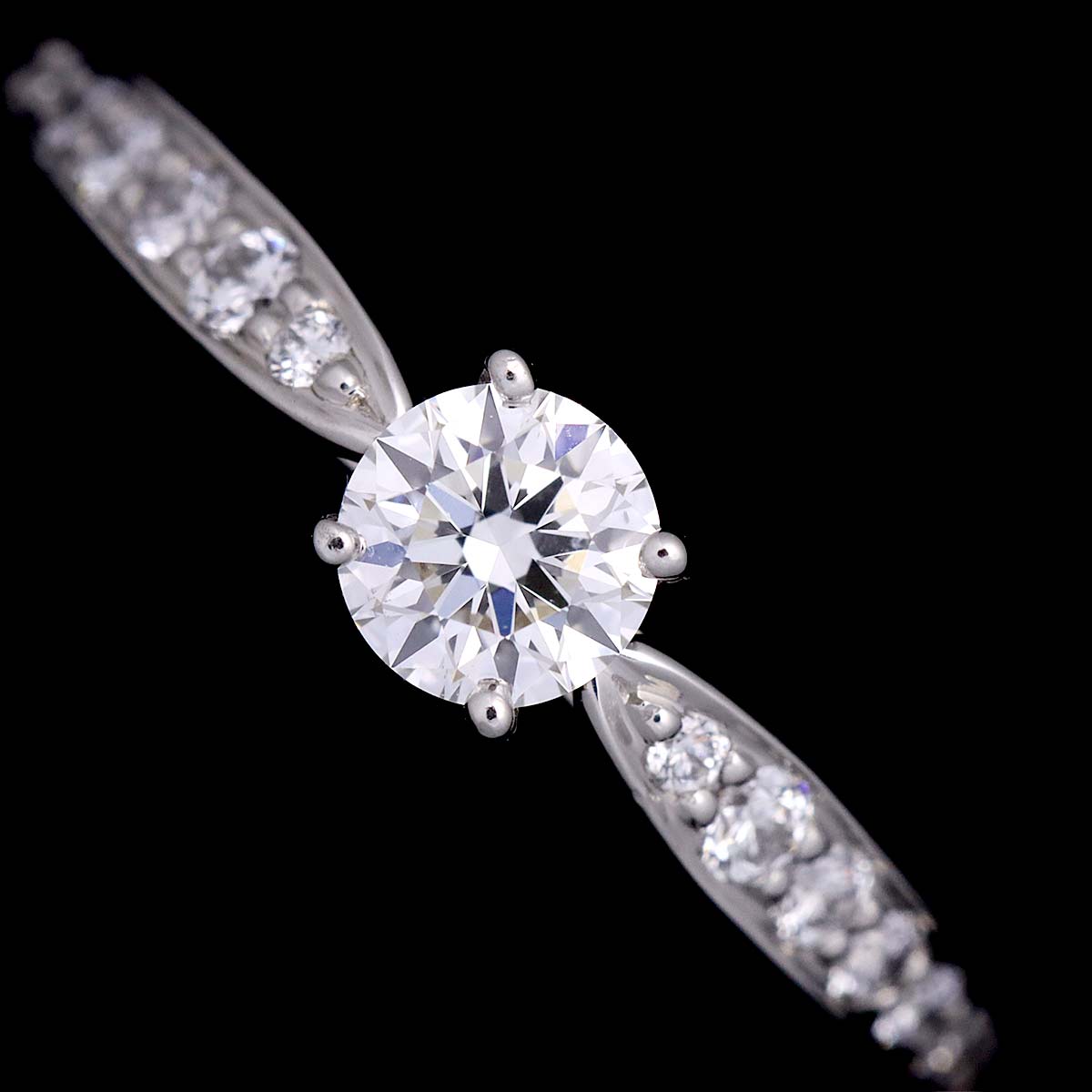 TIFFANY Co. Harmony Diamond 0.27ct G/VVS2/3EX Ring Platinum Size4.5(US)