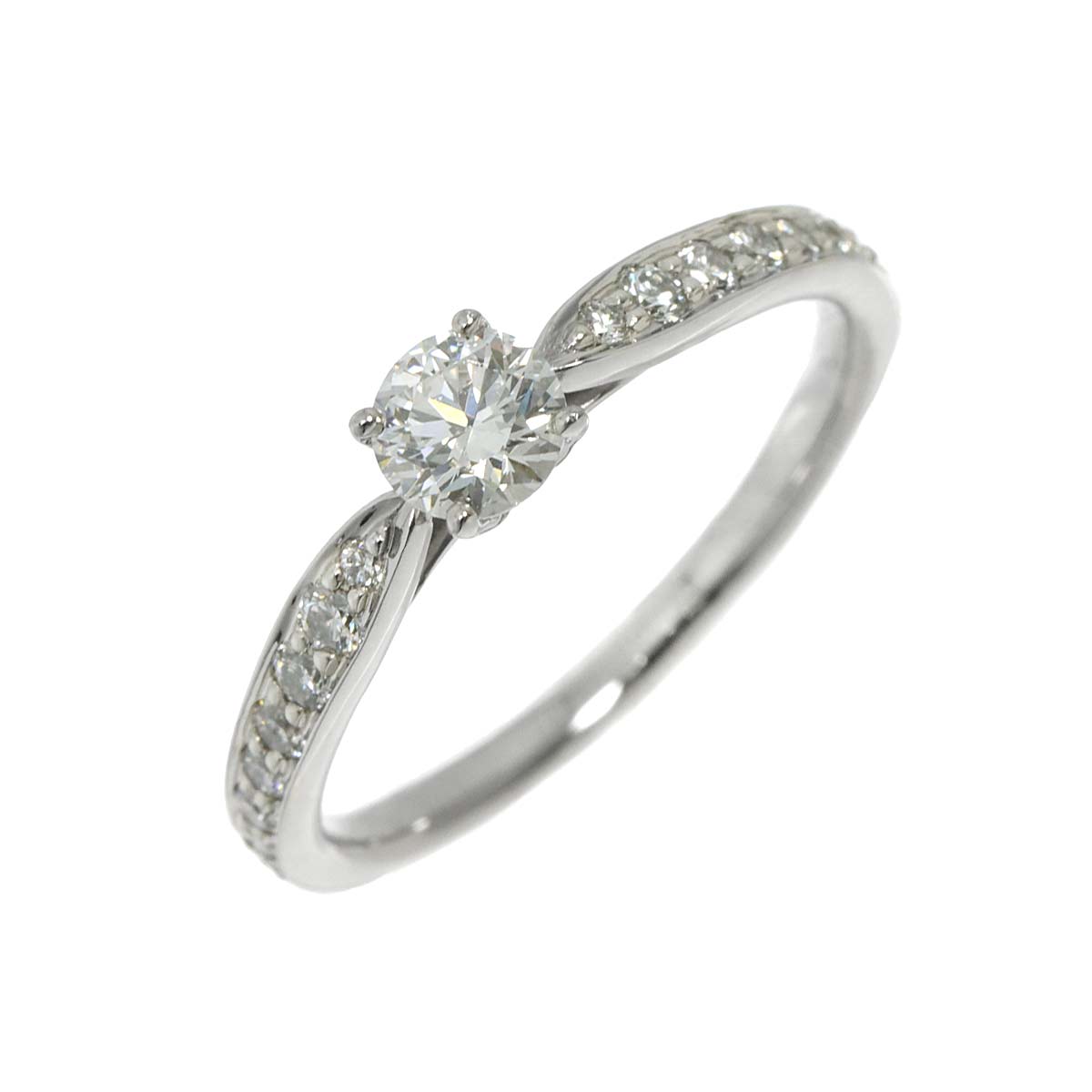 TIFFANY Co. Harmony Diamond 0.27ct G/VVS2/3EX Ring Platinum Size4.5(US)
