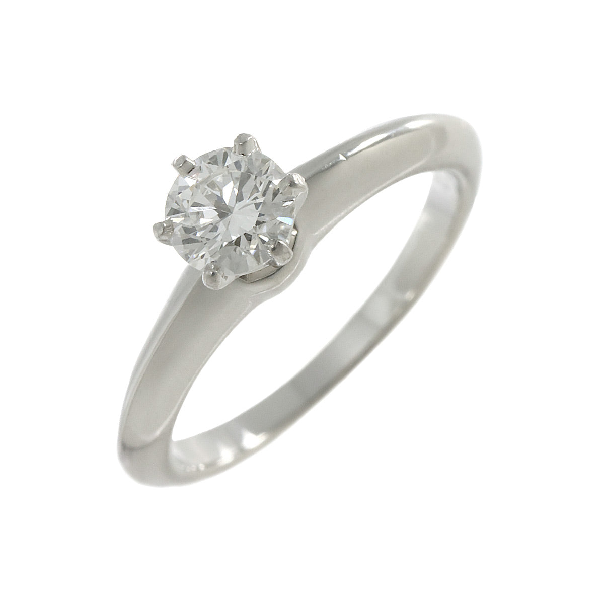 TIFFANY Co. Diamond 0.51ct F/VS2/EX Ring Pt 4.75-5(US)
