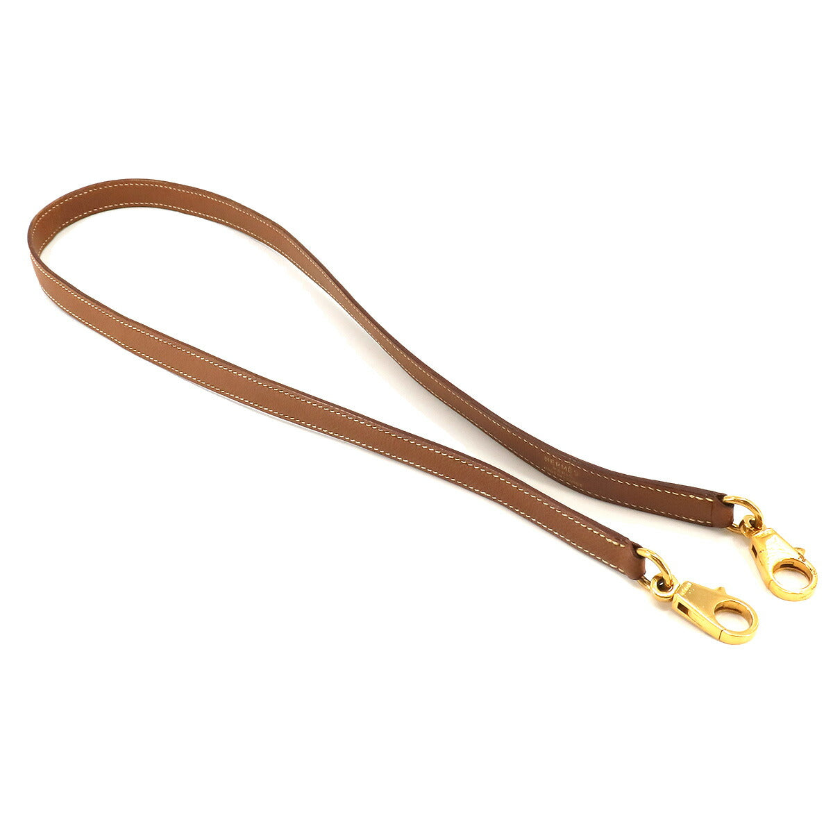 Shoulder Strap Couchevel Epsom Gold Brown Accessory
