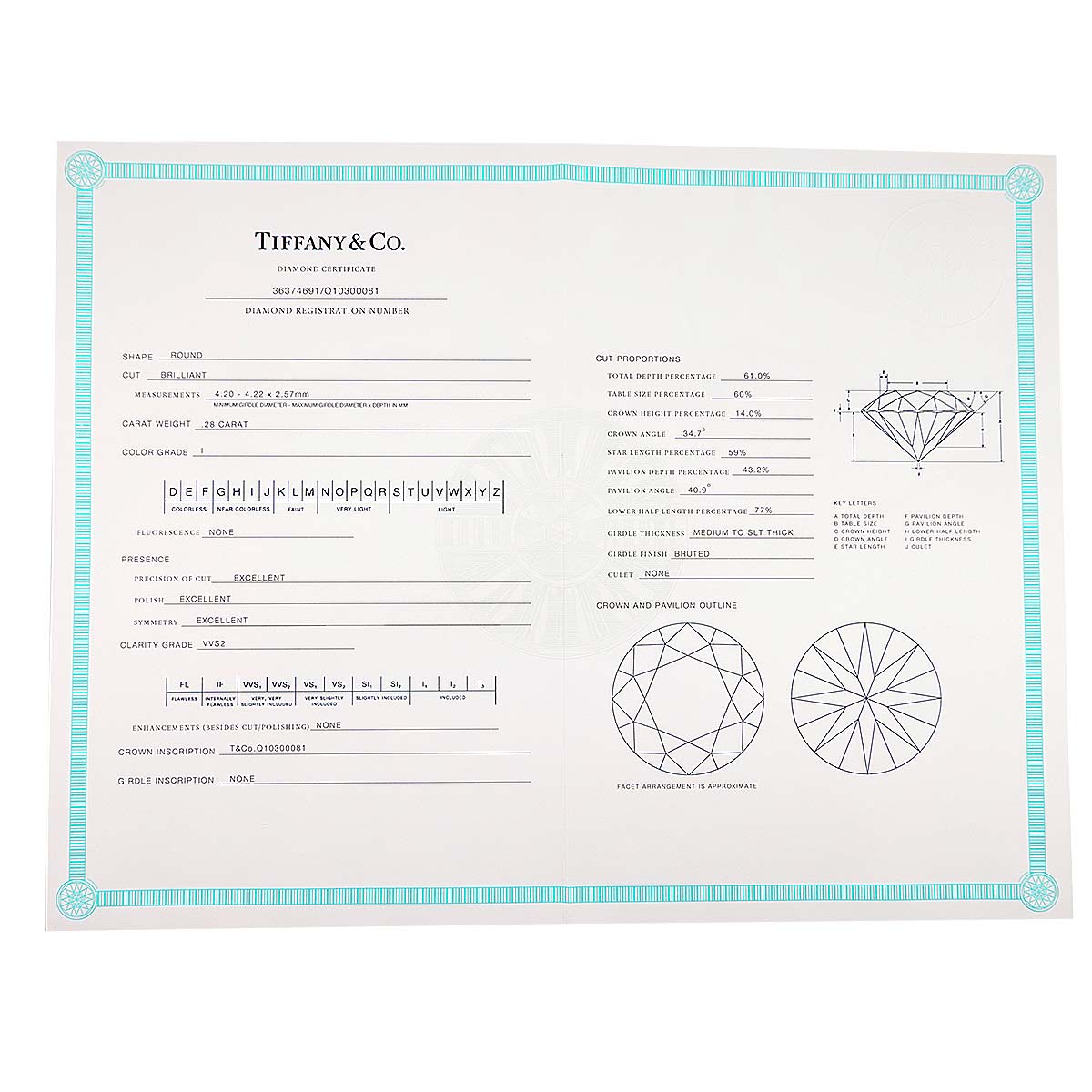 Diamond 0.28ct I/VVS2/3EXRing Platinum Size4.5(US)