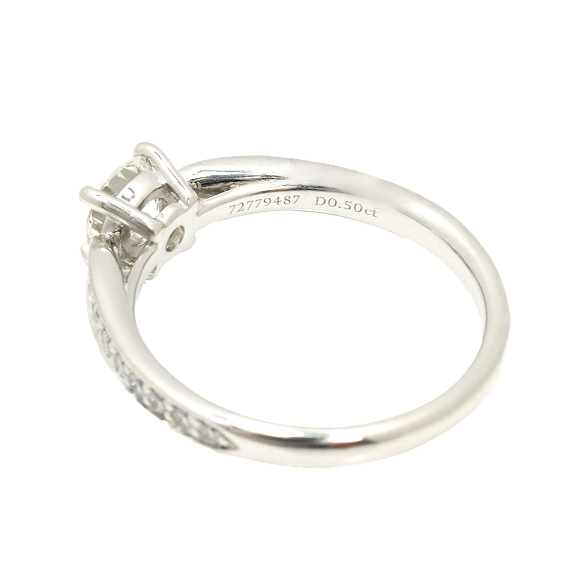 Harmony Diamond 0.50ct G/VVS1/3EX Ring Pt Size4.75-5(US)