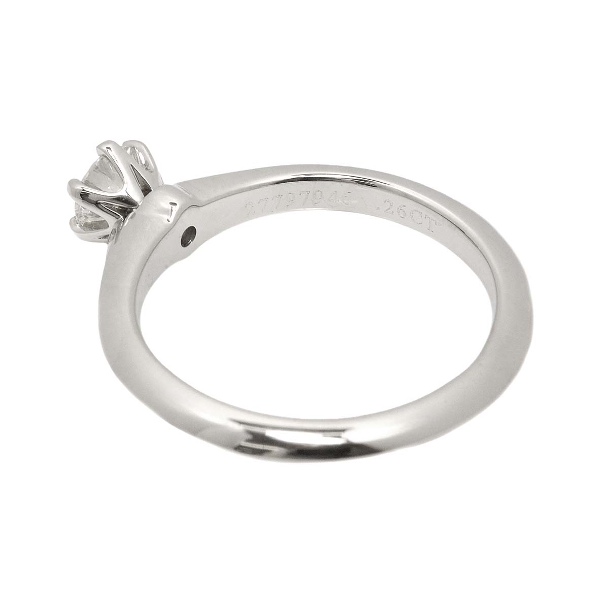 Diamond 0.26ct H/VS2/3EX Ring Platinum Size4.5(US)