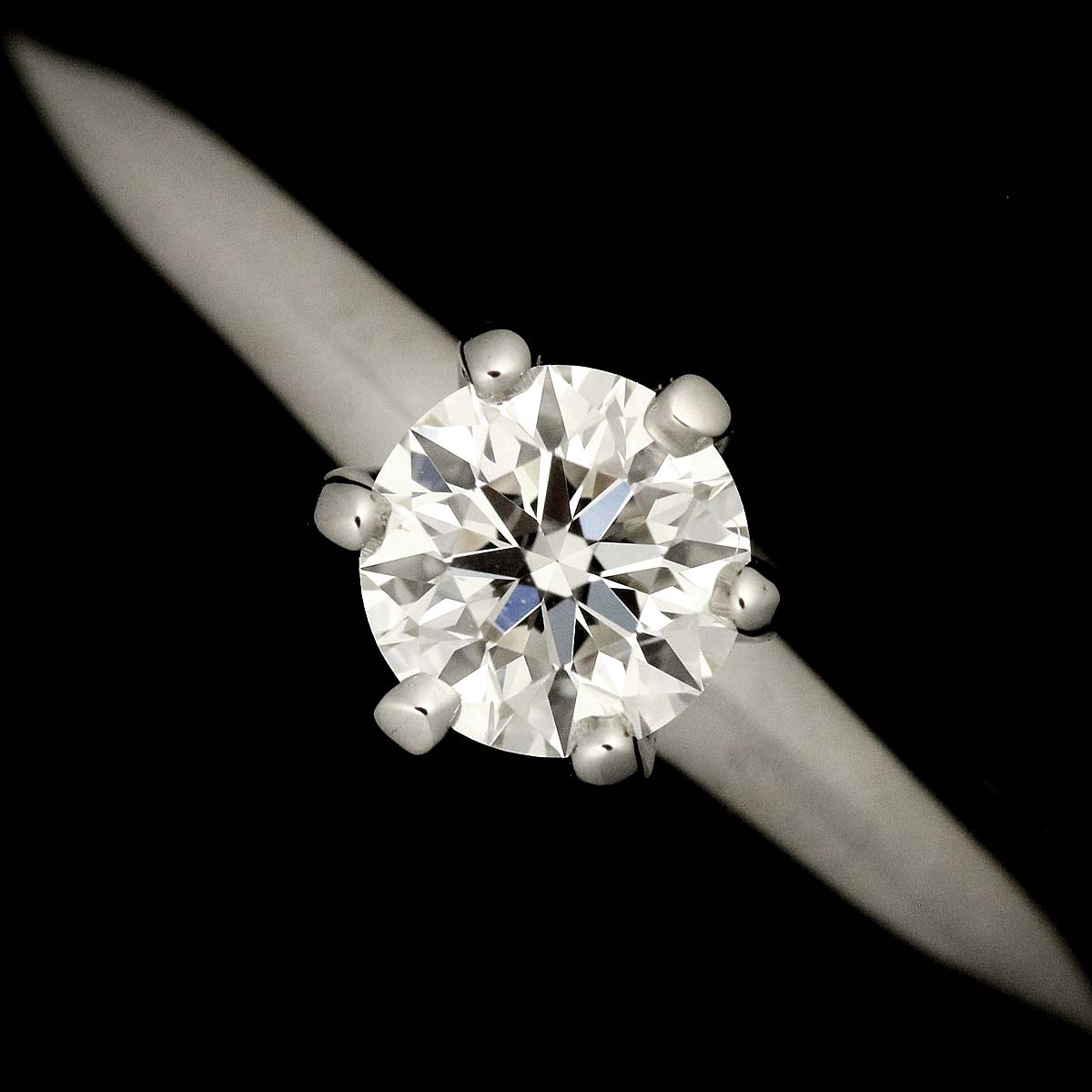 Diamond 0.26ct H/VS2/3EX Ring Platinum Size4.5(US)