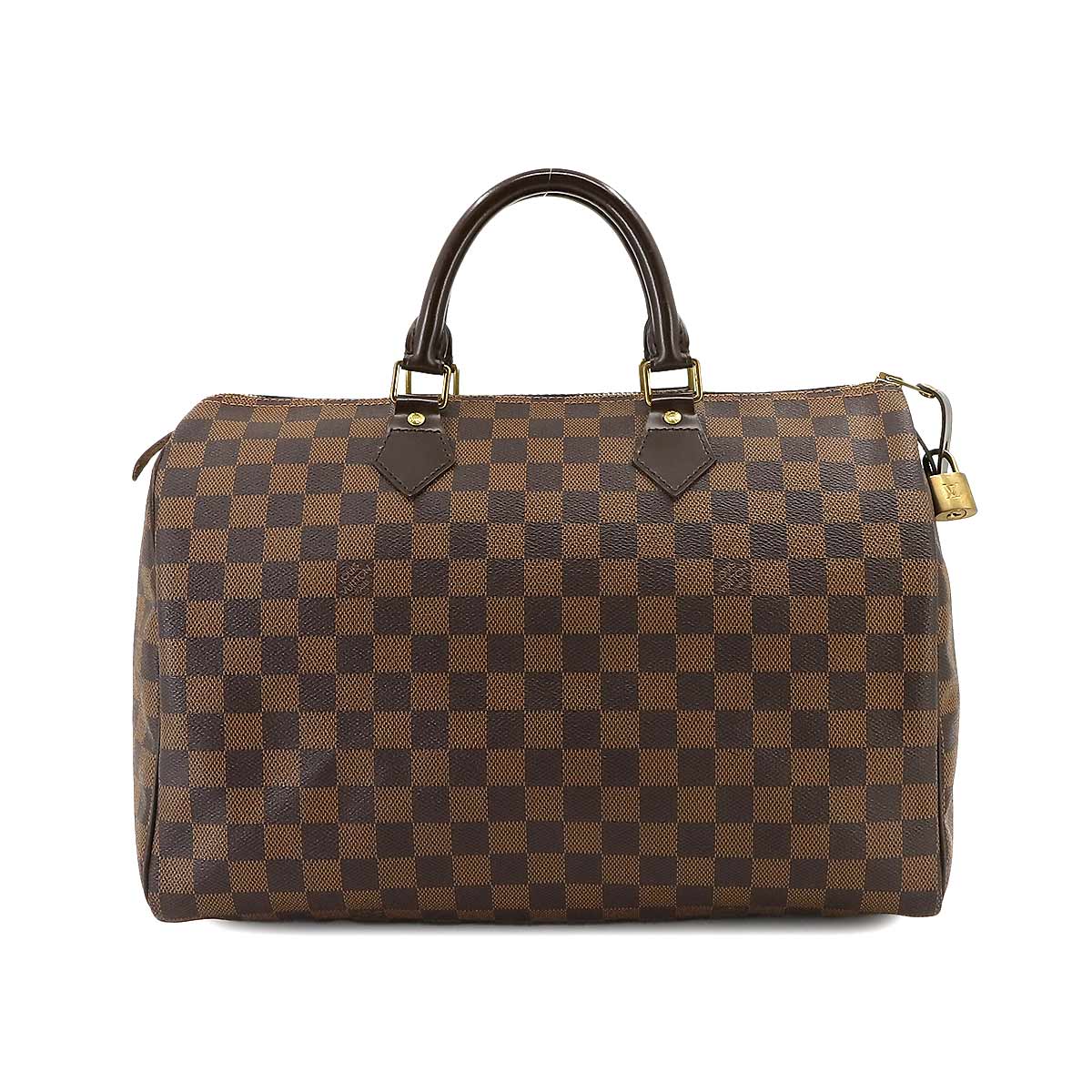 Damier Speedy 35 Hand Bag Ebene N41523 Brown Purse