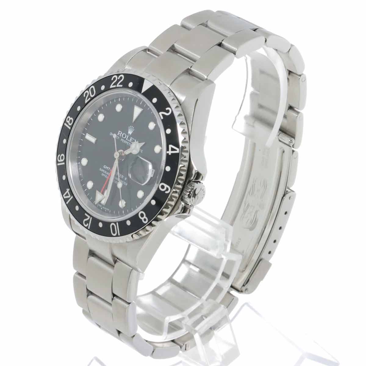 ROLEX GMT Master II 16710 Serial D Date Black Dial Mens Watch