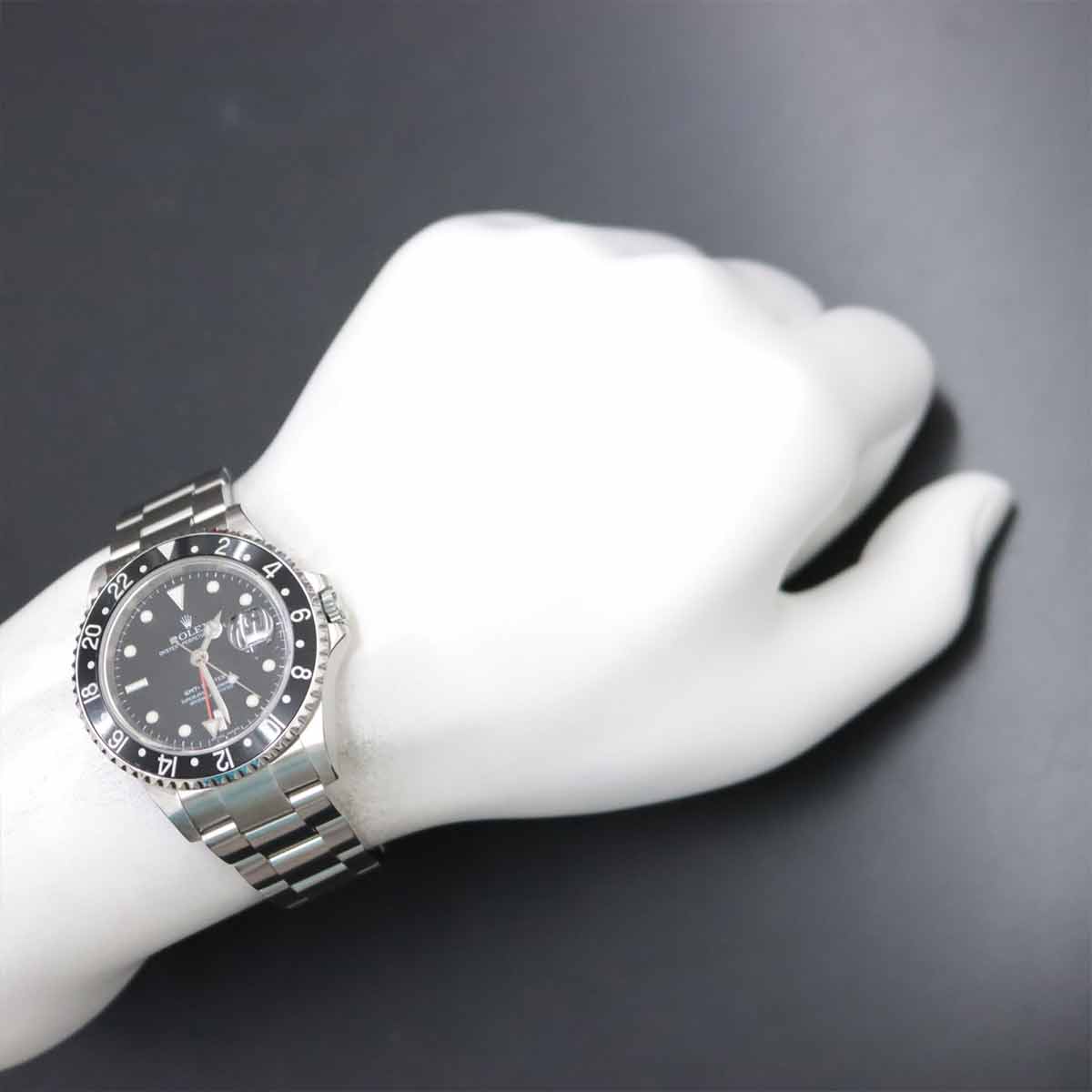 ROLEX GMT Master II 16710 Serial D Date Black Dial Mens Watch