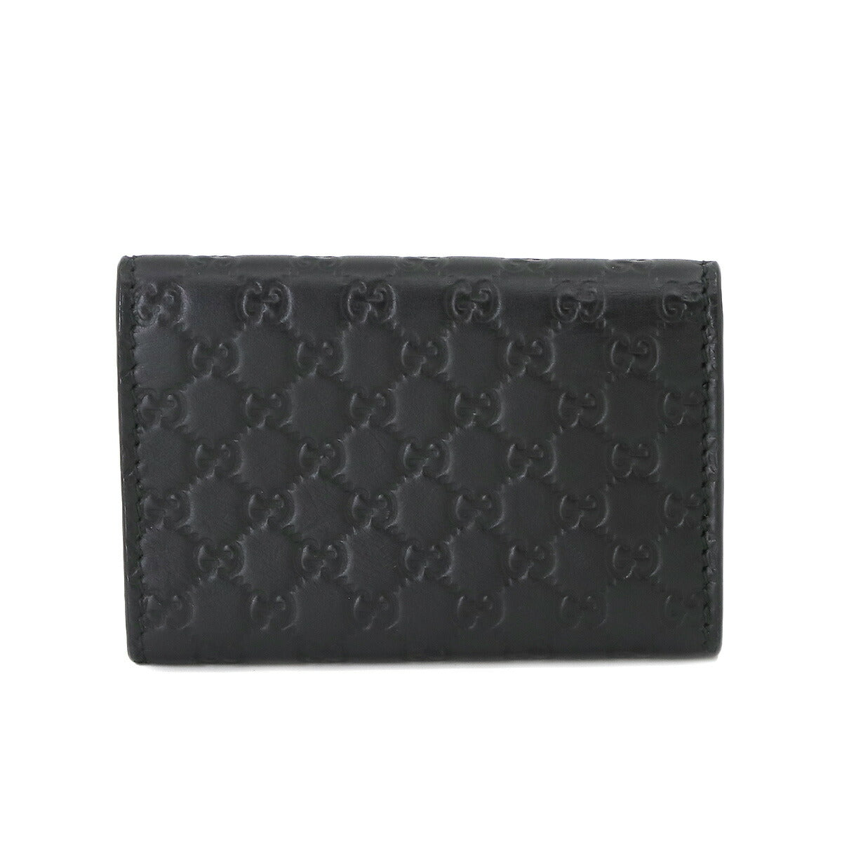 Micro Guccissima Key Holder Case Leather Black 150402