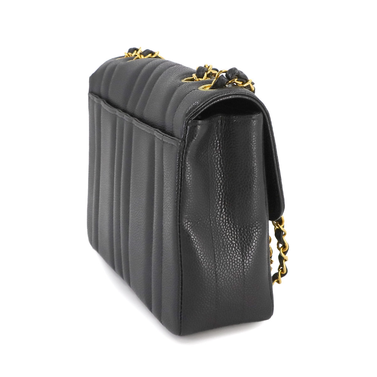 Mademoiselle Chain Shoulder Bag Leather Black 90236022