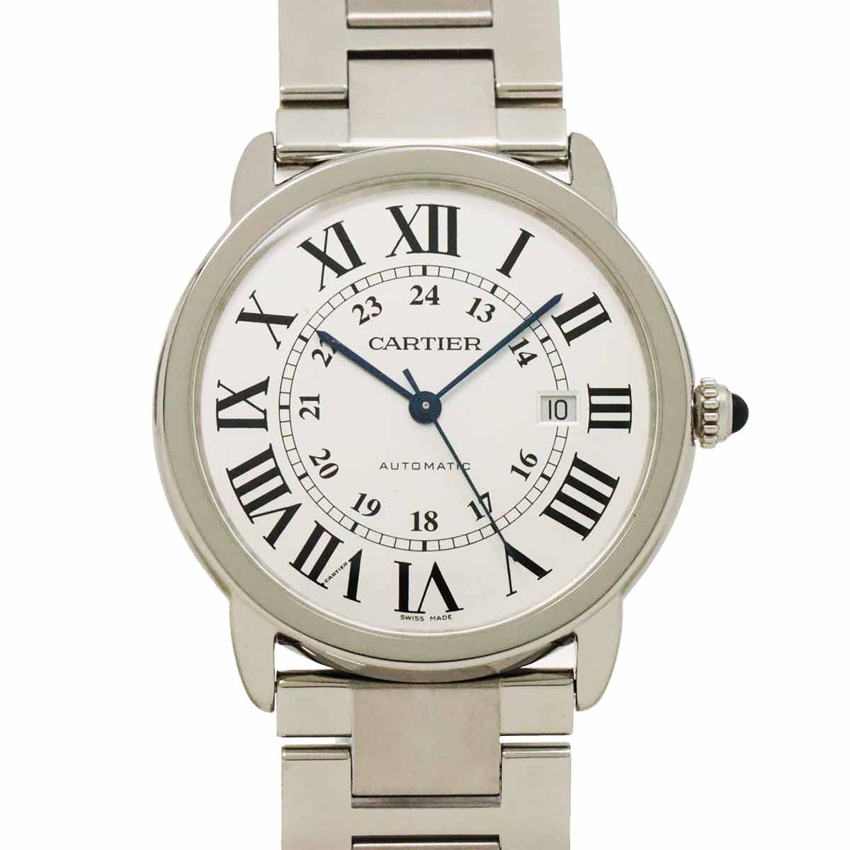 Ronde Solo de Cartier W6701011 Date Automatic Silver Dial Men