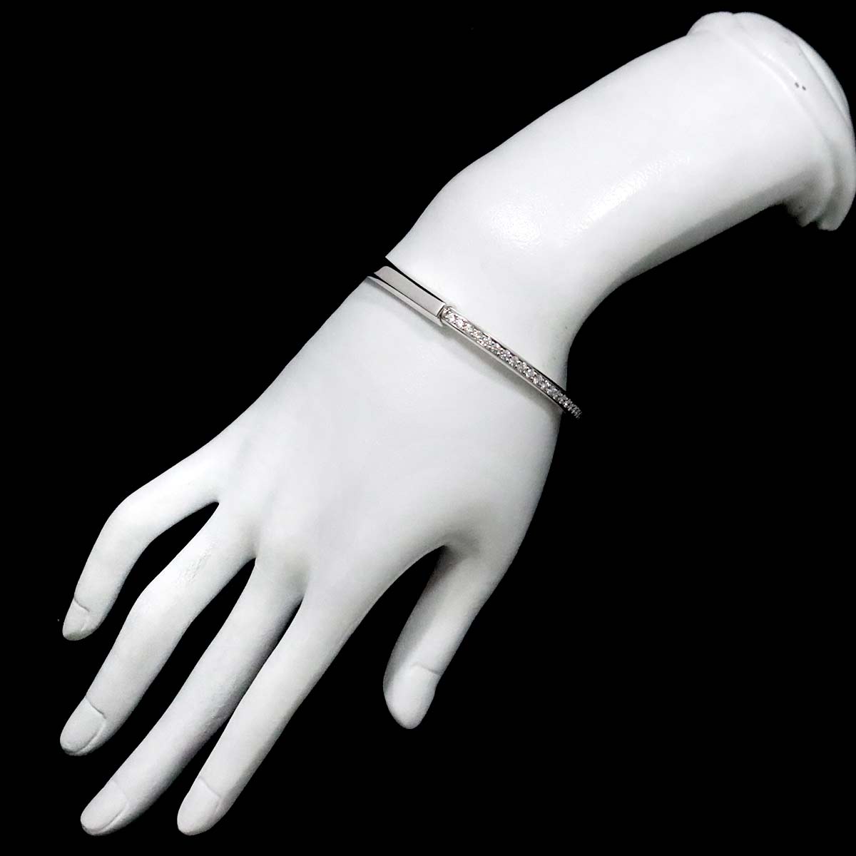 Lock Diamond 1.20ct Bracelet 18K White Gold 750