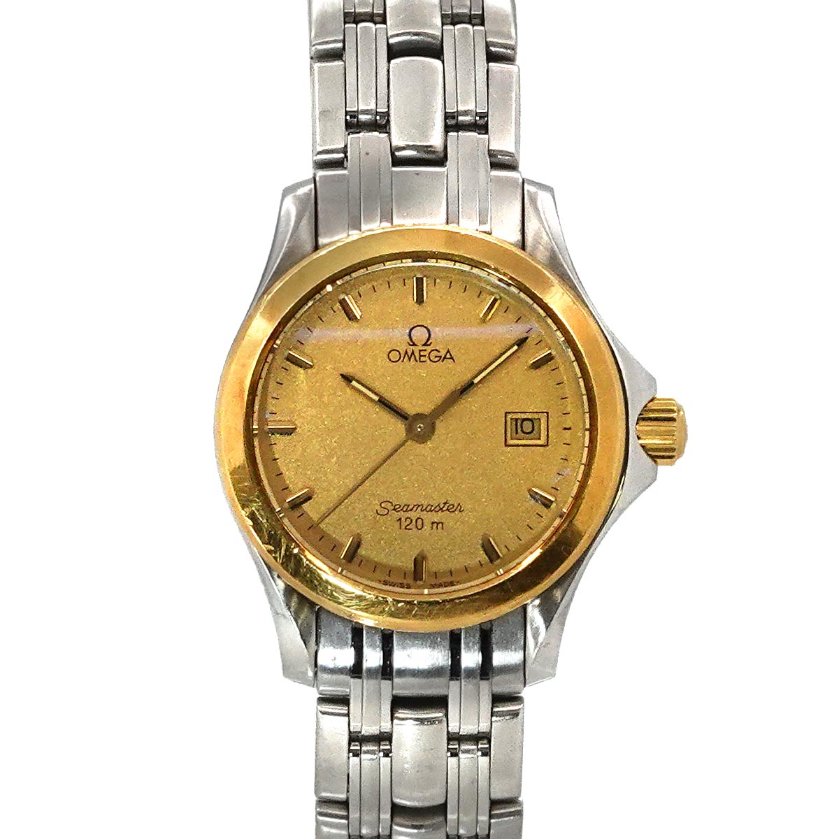 Seamaster 120 Date Quartz Gold Dial Ladies Watch