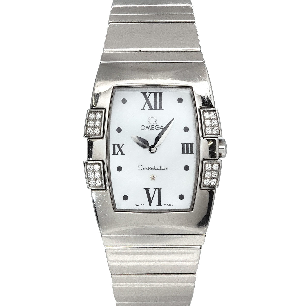 Constellation Quadrella 1586 70 Bezel Diamond White Shell Dial