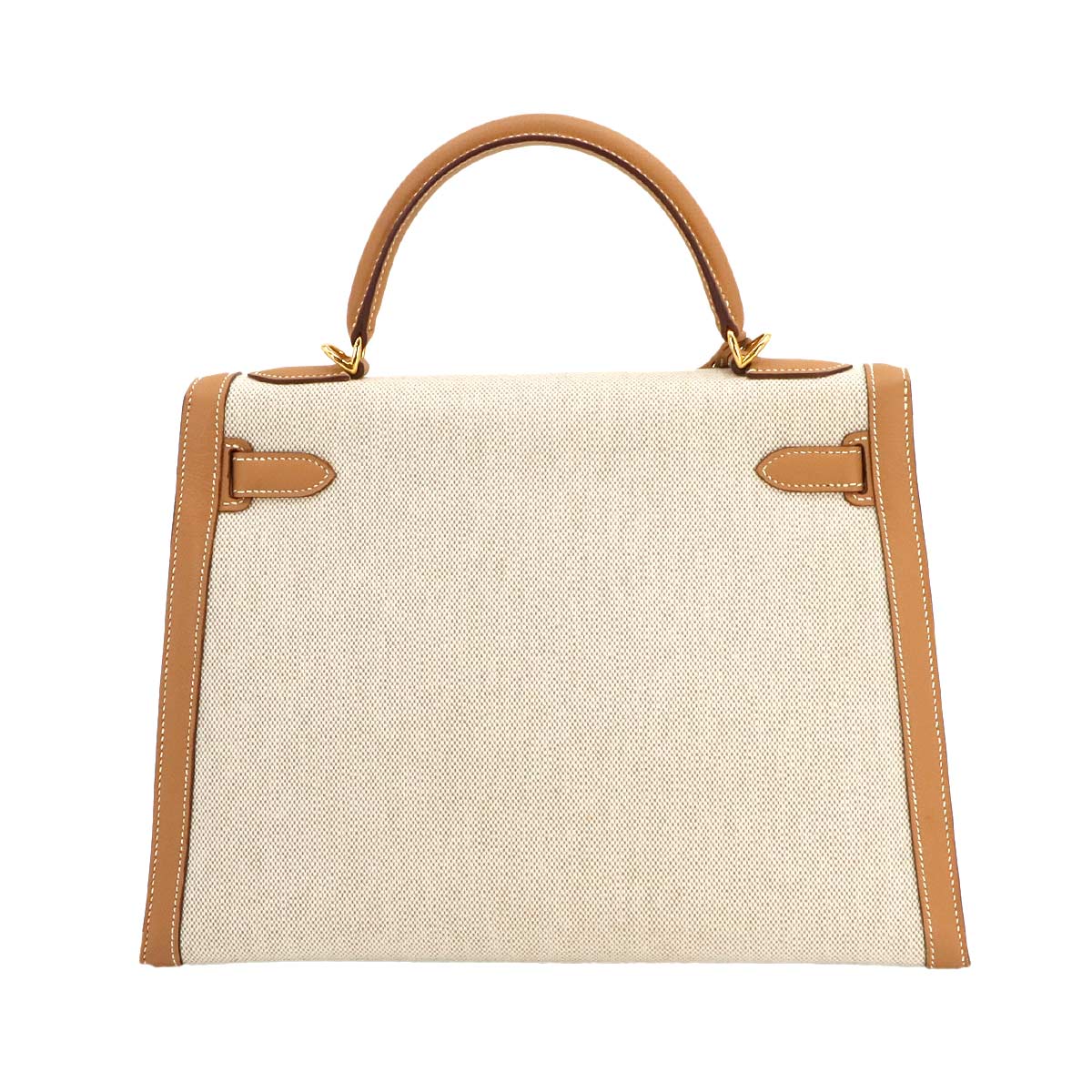 Kelly 32 2way Hand Shoulder Bag Toile H Couchevel Natural Purse 90242088