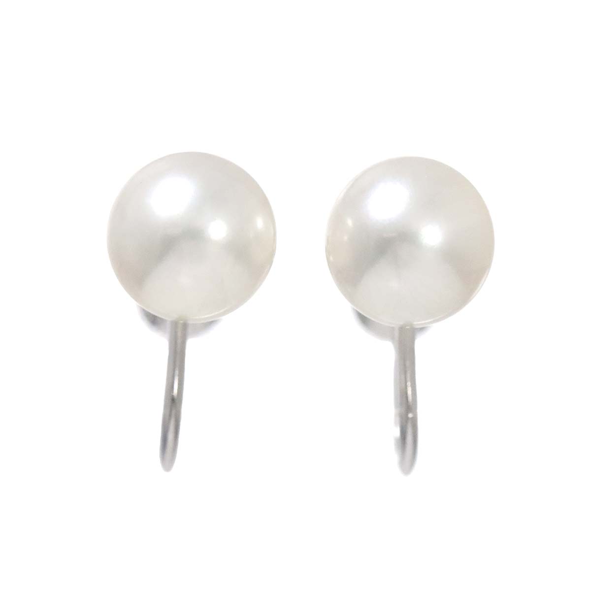 MIKIMOTO Akoya Pearl 8.8mm Earrings 18K WG 750
