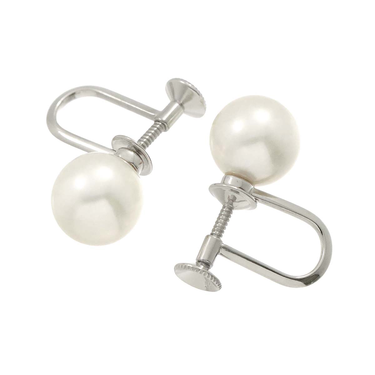 MIKIMOTO Akoya Pearl 8.8mm Earrings 18K WG 750