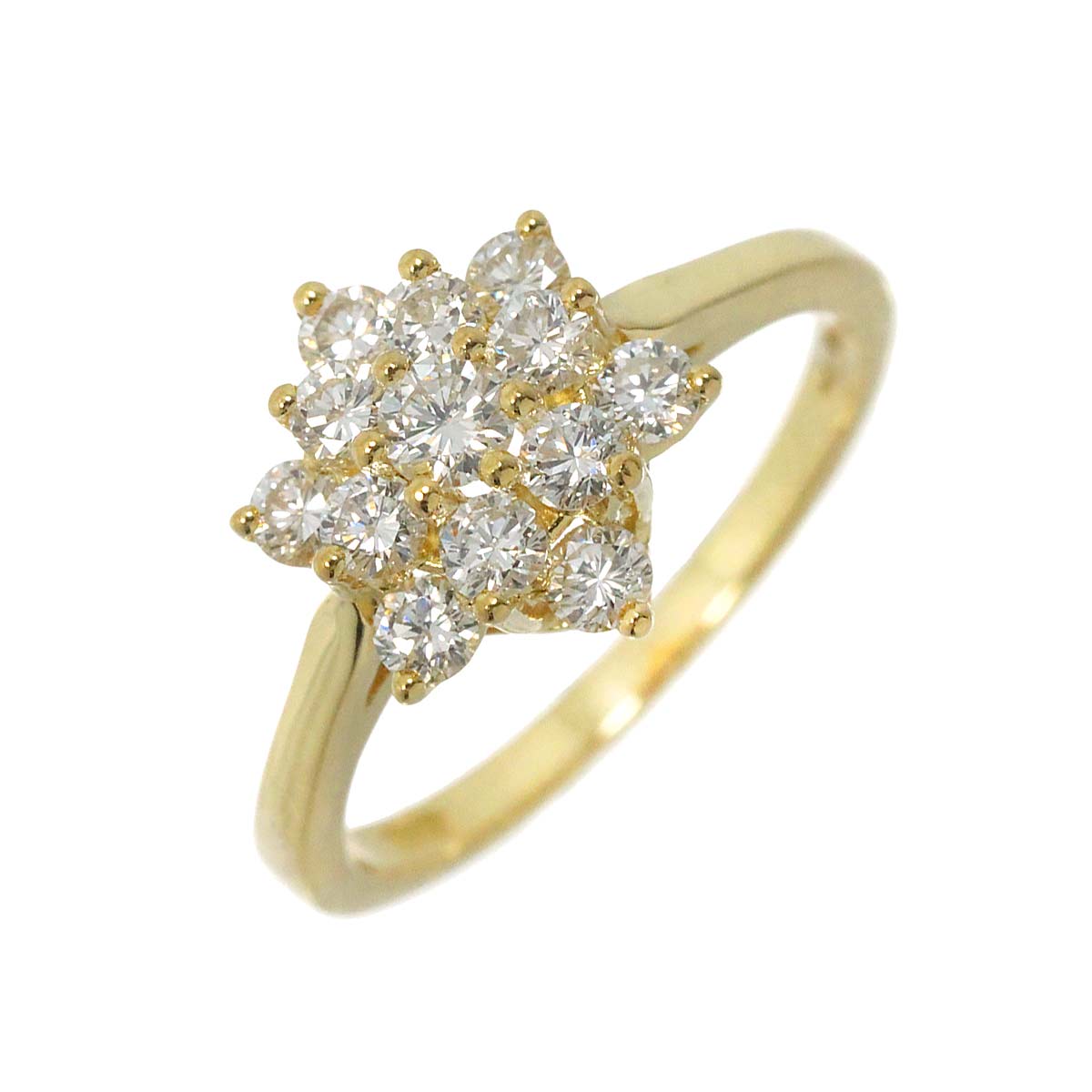 TIFFANY Co. Diamond 18K Yellow Gold 750 size6(US)