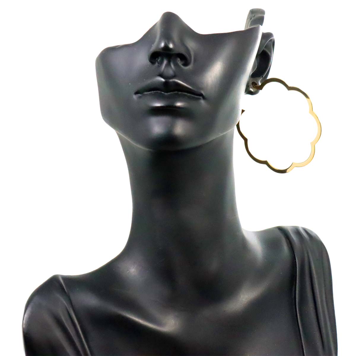 Camelia Earrings Pierced 18K Yellow Gold 750