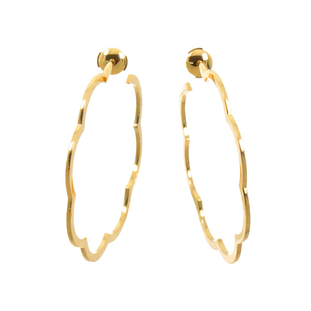 Camelia Earrings Pierced 18K Yellow Gold 750