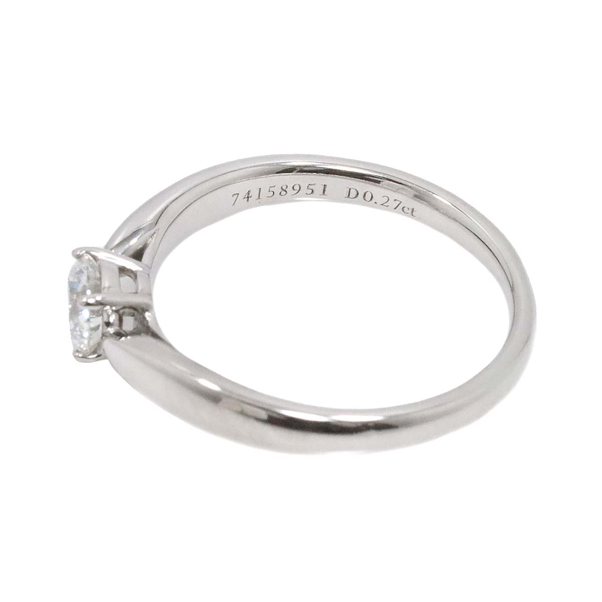 Diamond 0.27ct F/VVS1/3EX Ring Platinum Size3.25-3.75(US)