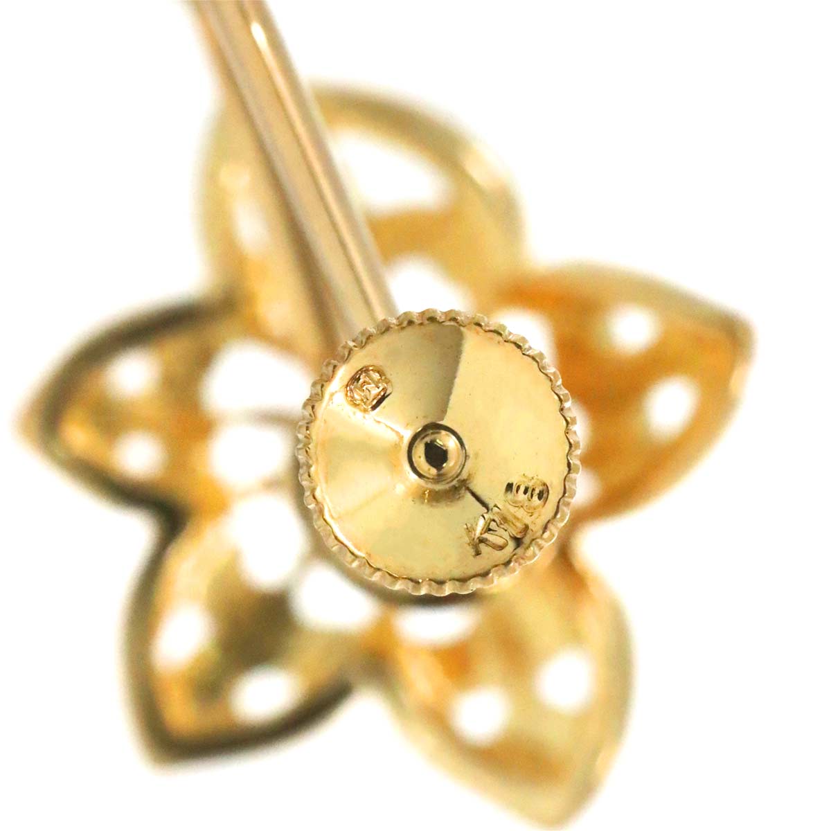 MIKIMOTO Akoya Pearl 7.5mm Diamond Earrings 18K YG 750