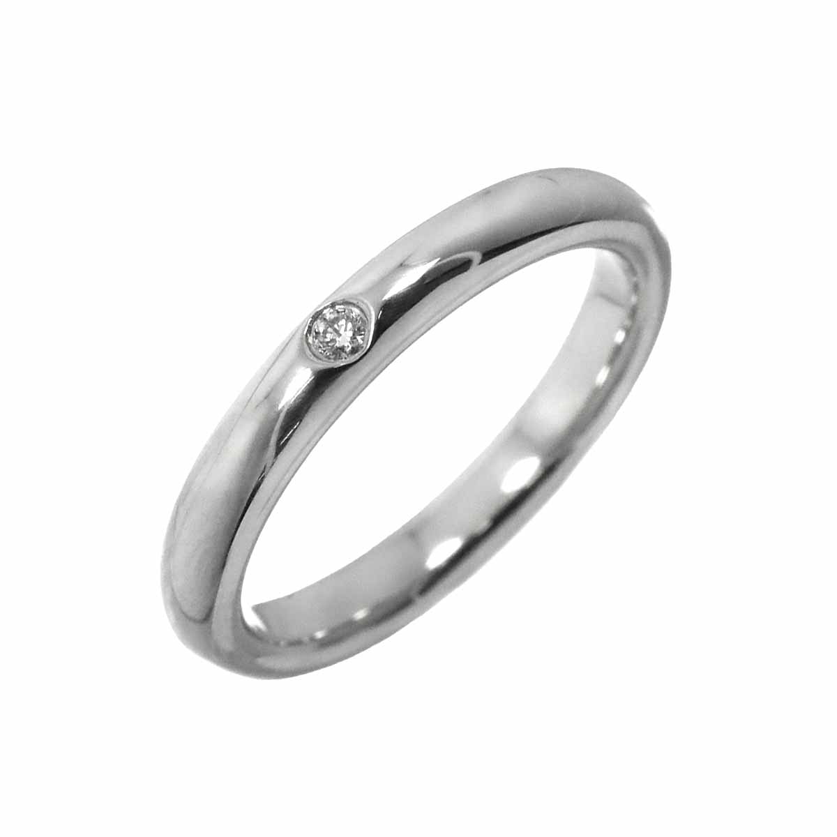 Stacking Band Ring Diamond 1P Platinum Size4.5(US)