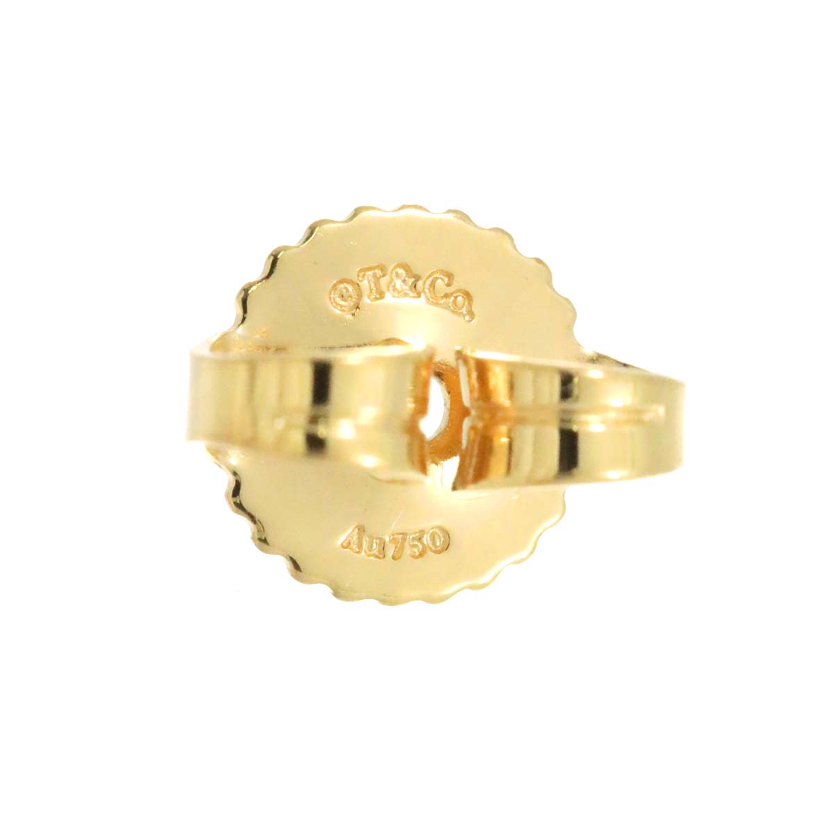 T ONE Diamond Earring Pierced 18K YG One Piece only