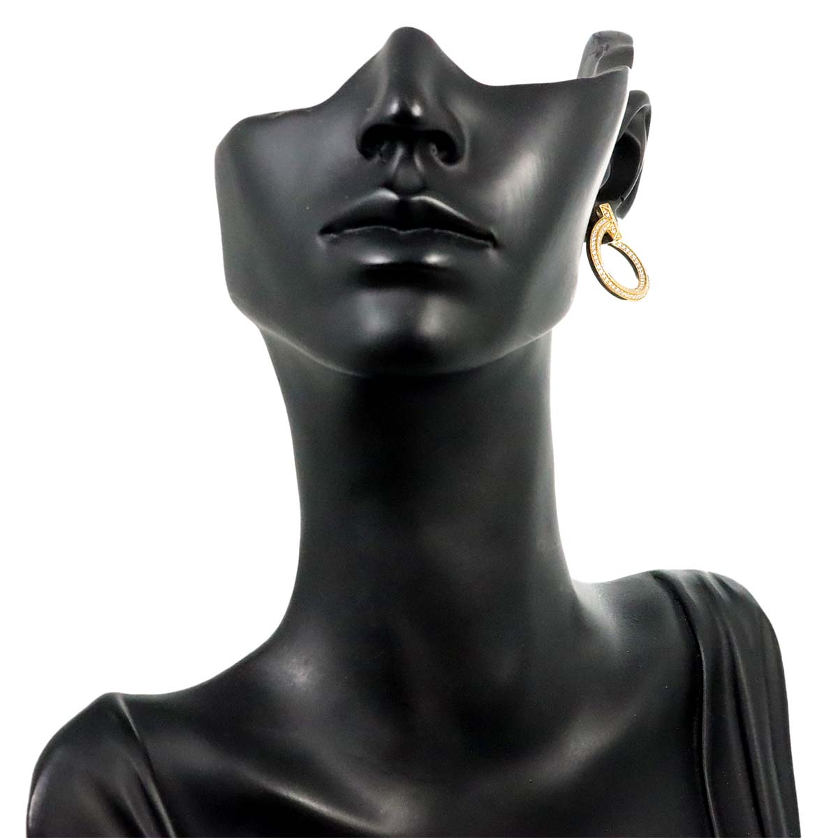 T ONE Diamond Earring Pierced 18K YG One Piece only