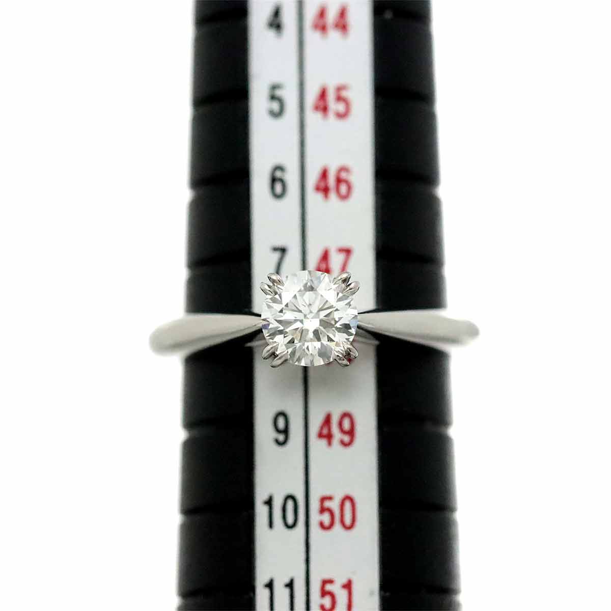 Solitaire Diamond 0.55ct F/VS2/3EX Ring Pt 4-4.5(US)
