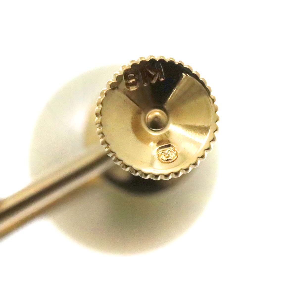 MIKIMOTO Akoya Pearl 8.8mm Earrings 18K Yellow Gold 750