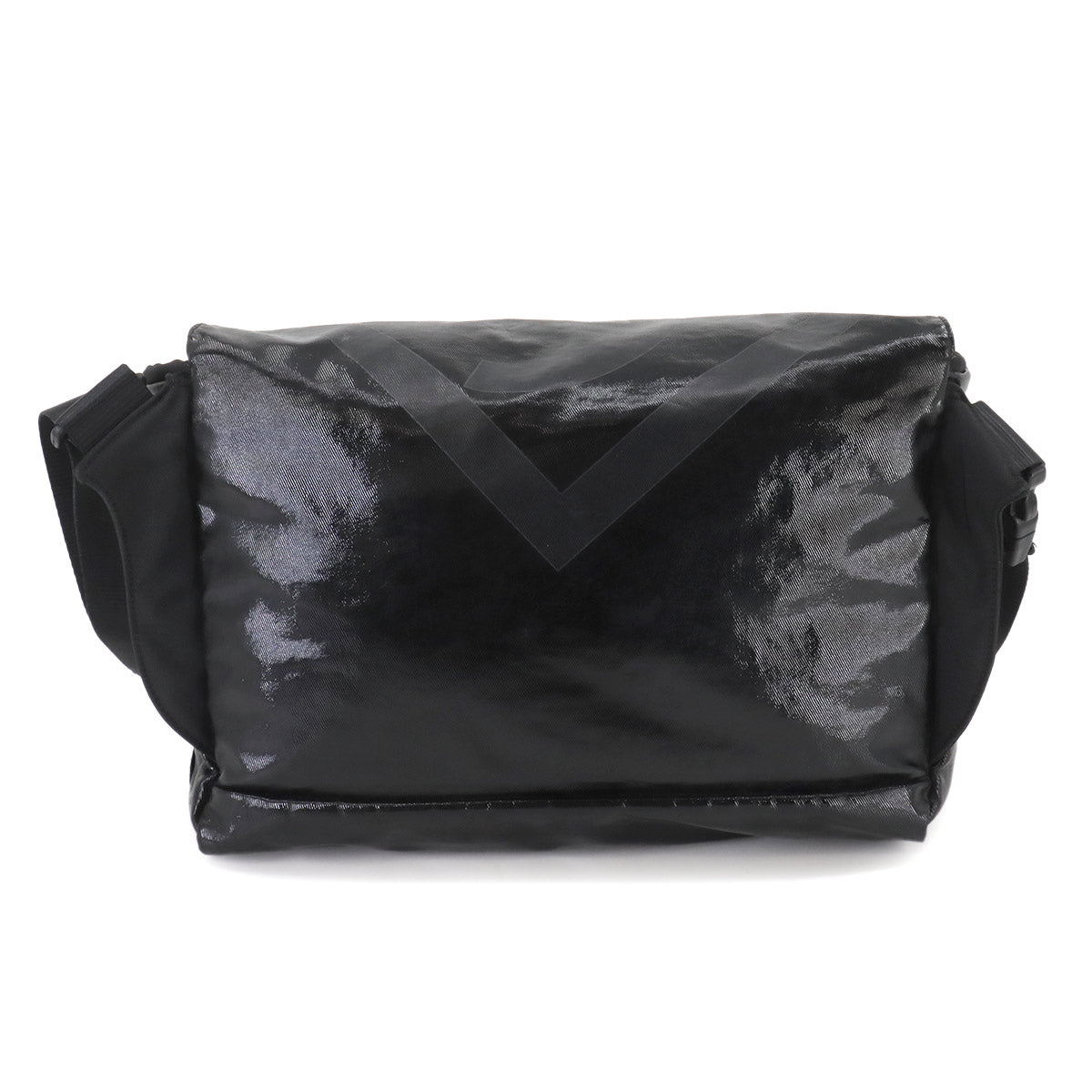 Sports Line Shoulder Bag PVC Nylon Black Coco Logos Purse