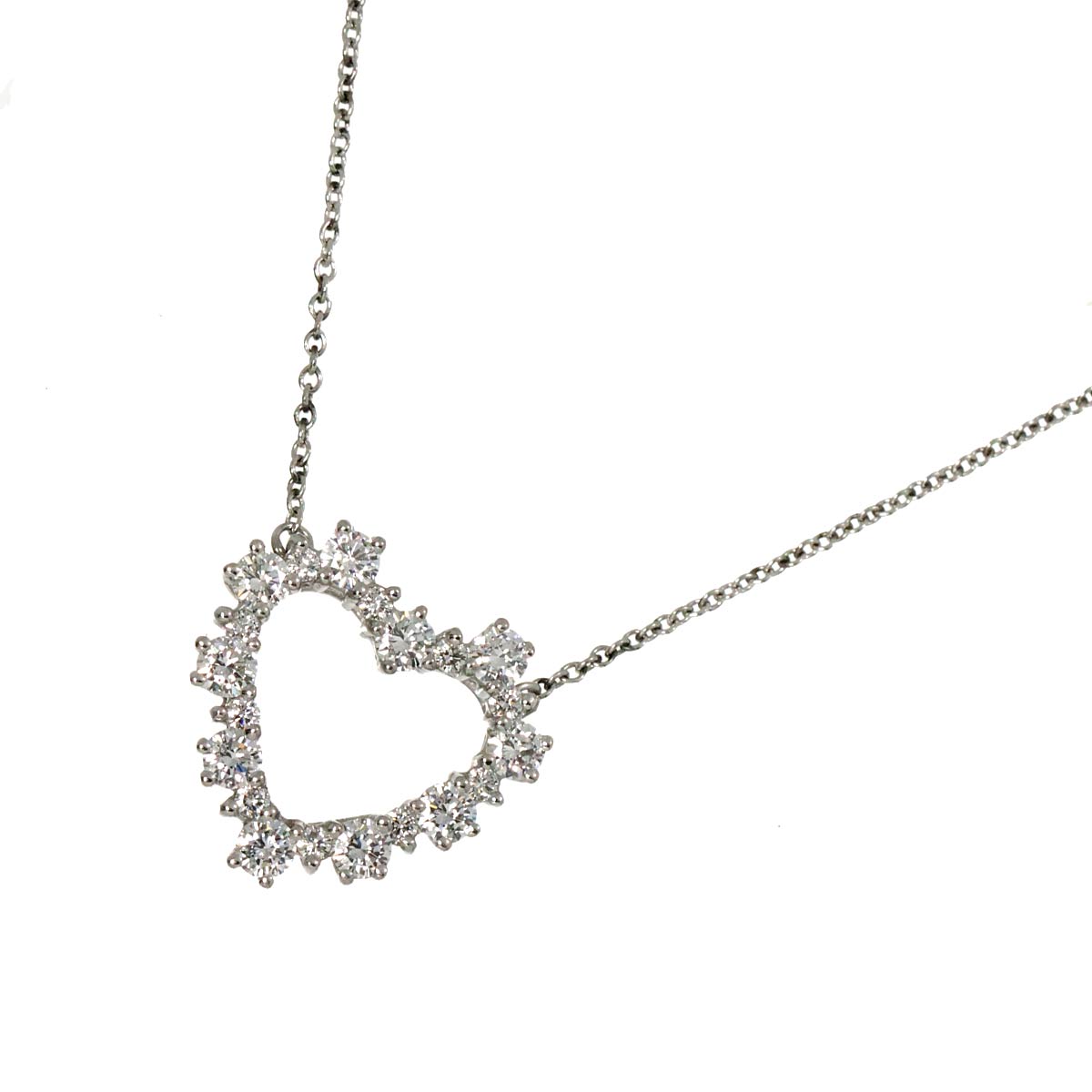 THeart Diamond Necklace Platinum