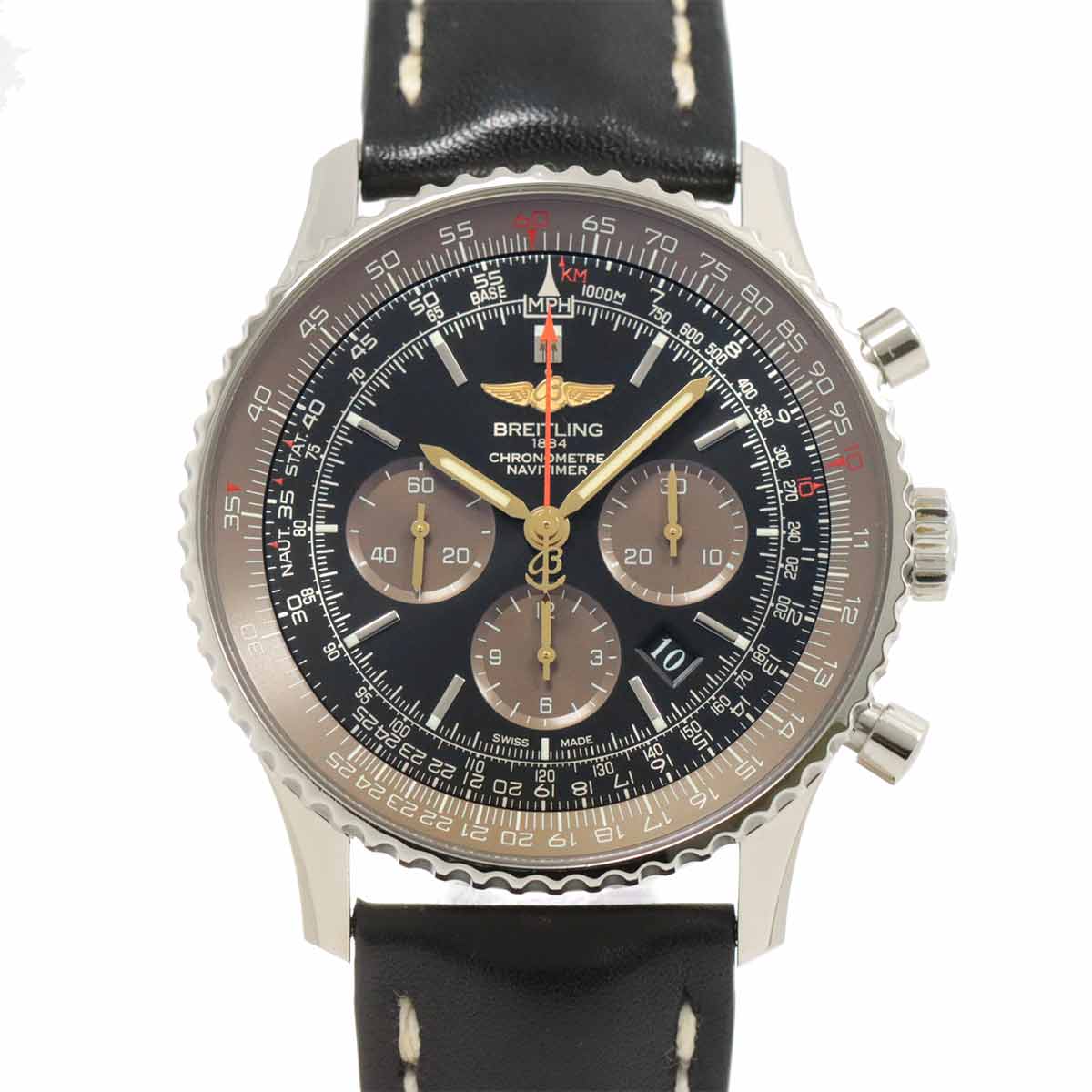 Navitimer 01 AB0127 Automatic Black Brown Dial Mens Watch