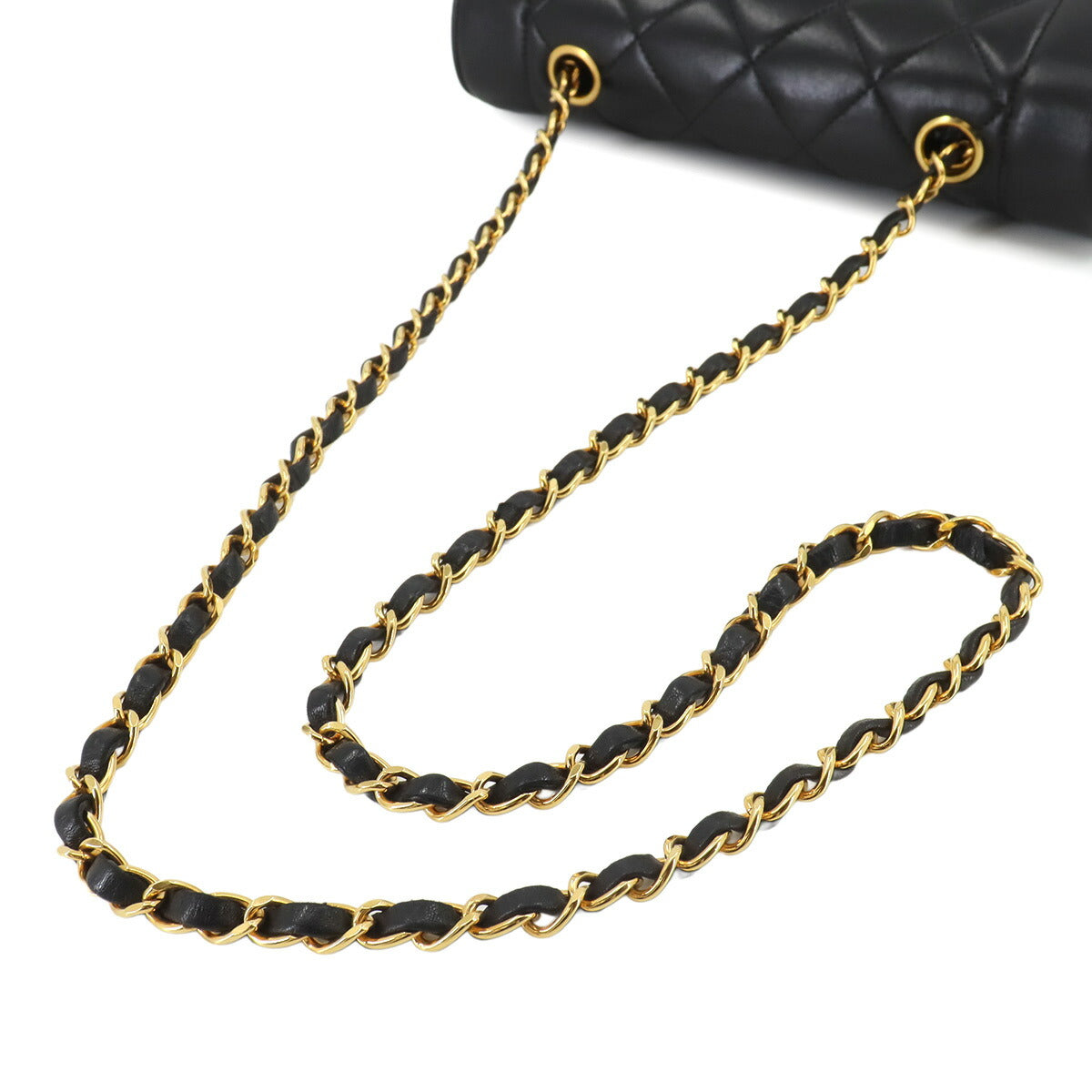 Diana Matelasse 22 Chain Shoulder Bag Leather A01164 Vintage