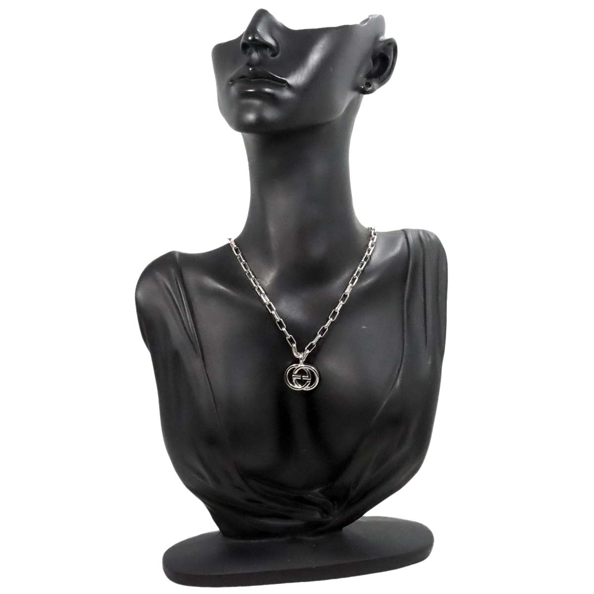 GUCCI Interlocking Necklace SV Silver 925