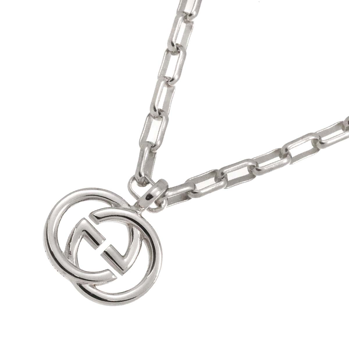 GUCCI Interlocking Necklace SV Silver 925