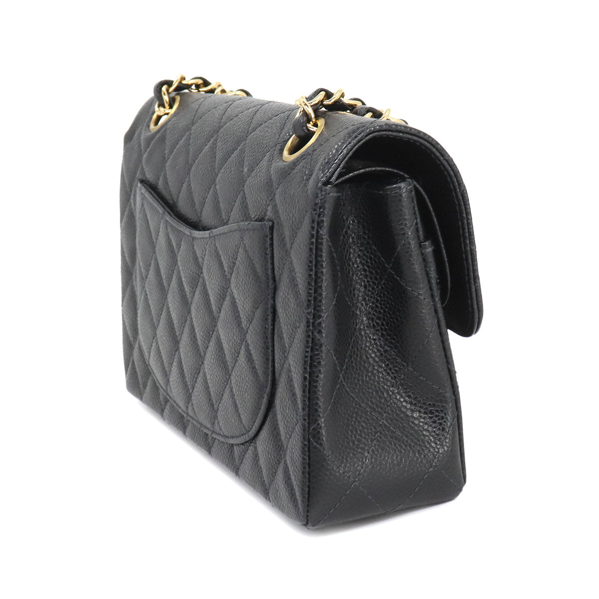 Matelasse 23 Chain Shoulder Bag Leather Black A01113