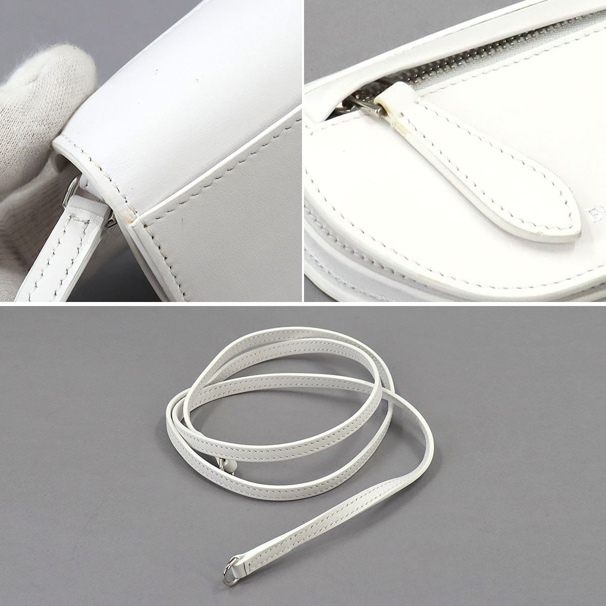 Mini Olympia Micro Shoulder Bag Leather White 8040736 Purse