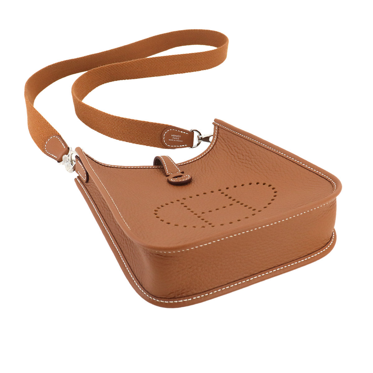 Evelyne Amazon TPM Shoulder Bag Taurillon Clemence Gold Purse 90249934