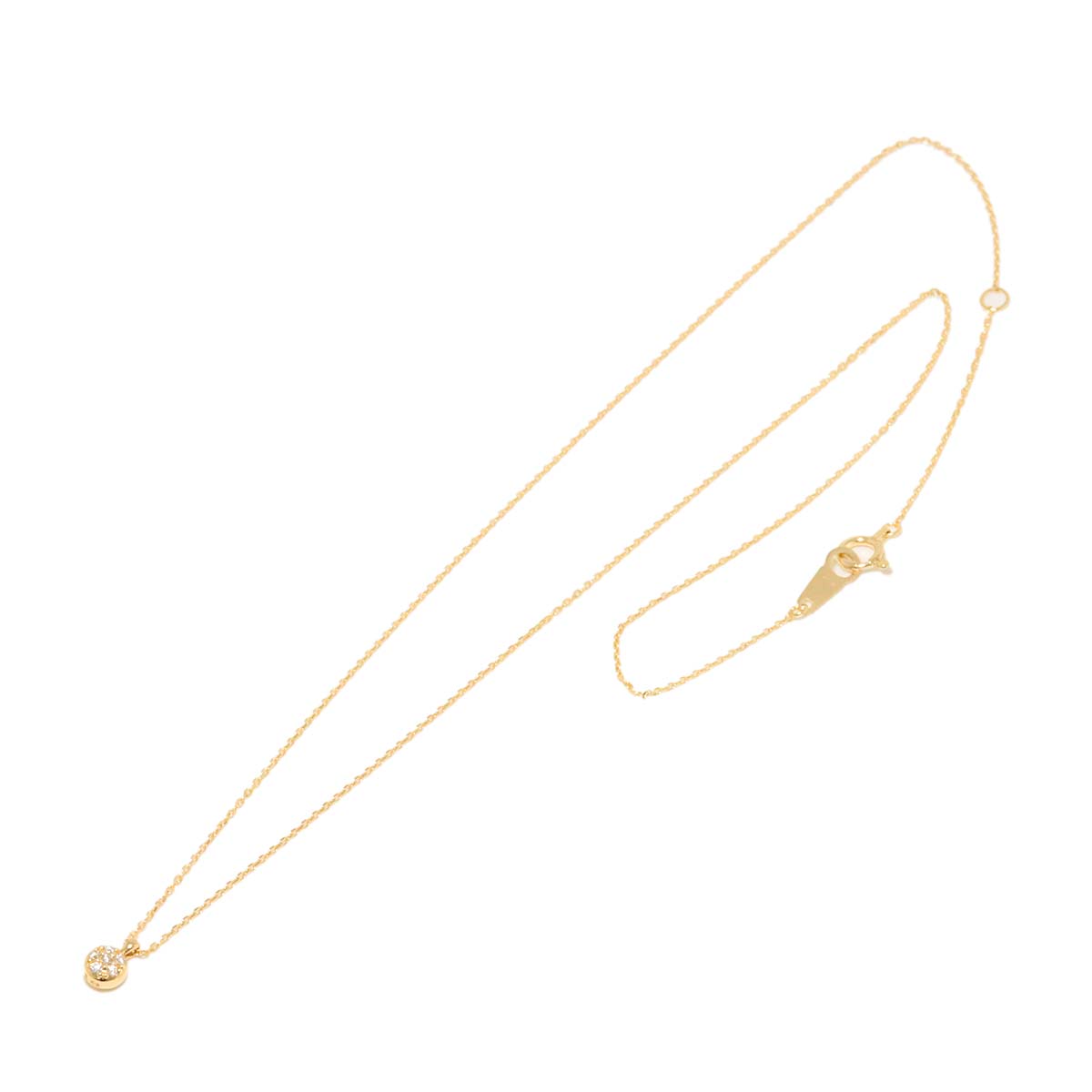 Vendome Aoyama Diamond Ruby Necklace 18K Yellow Gold 750