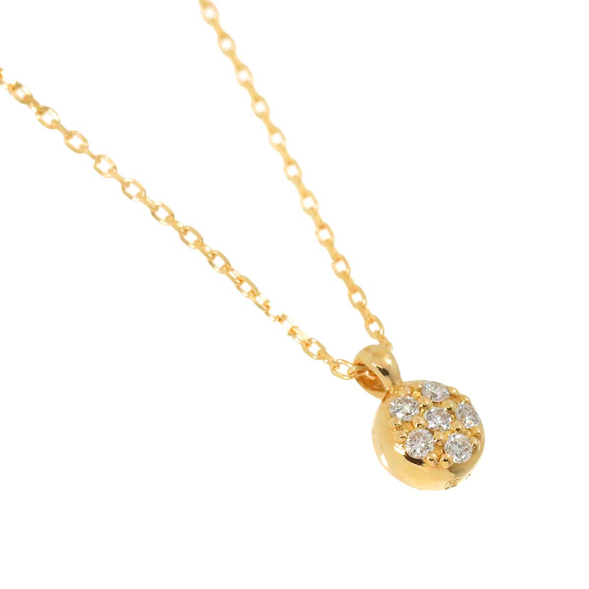 Vendome Aoyama Diamond Ruby Necklace 18K Yellow Gold 750