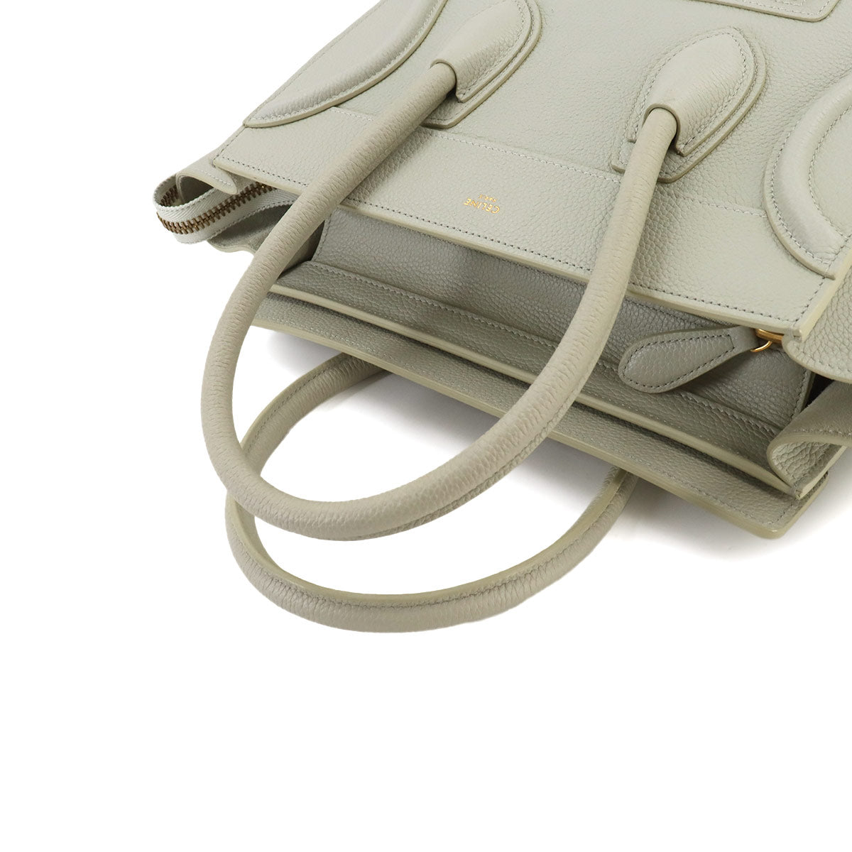 Luggage Micro Shopper Hand Bag Leather Light green 189793