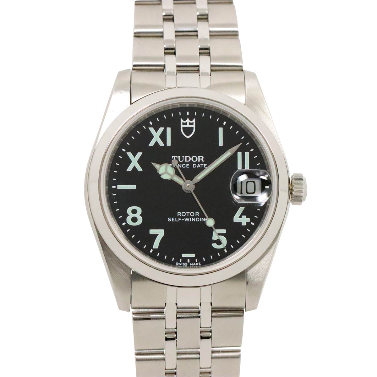 Prince Date 74000 Automatic Black Dial Mens Watch